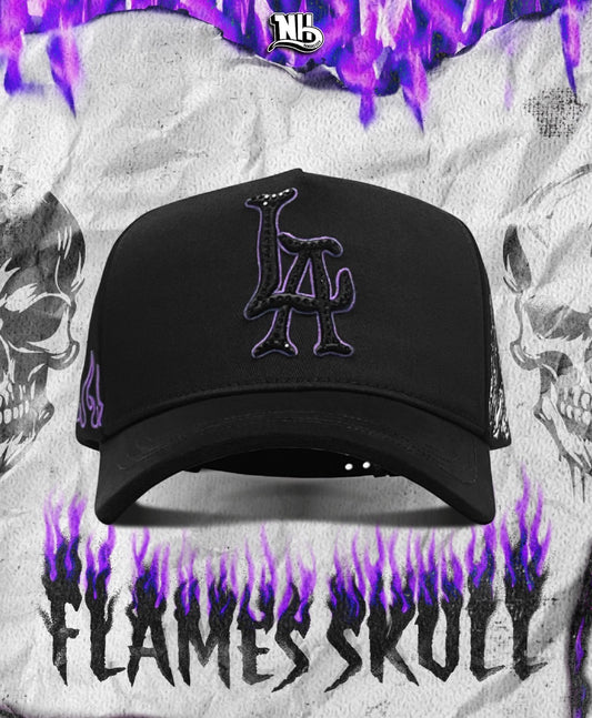 FLAMES SKULL PURPLE