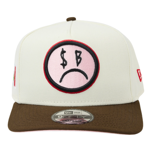 SB X NEW ERA SAD FACE SNAPBACK HAT - WHITE